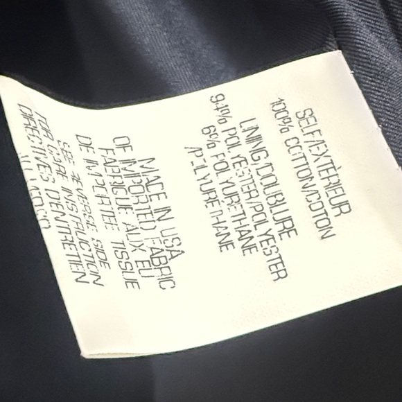 Theory Blue/Grey 100% Cotton Blazer - Picture 3 of 4